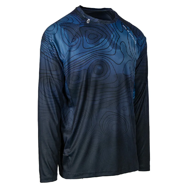 Performance Long Sleeve Shirt | Underwater Topography