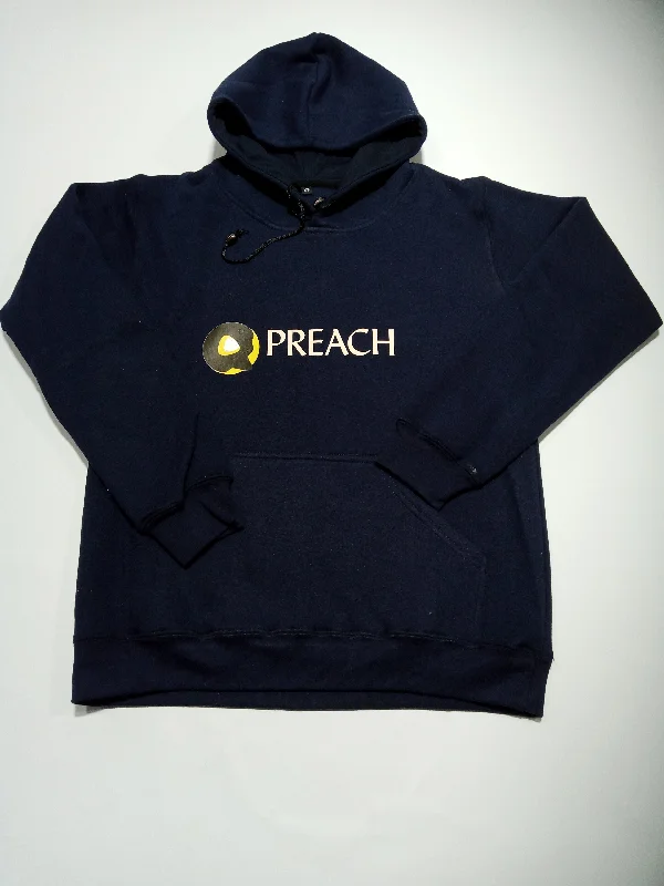 Preach Navy Hoddie Non Zipper