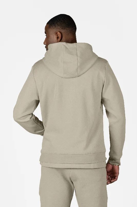 Q-Series Regular Fit Zip Through Hoodie Silver Lining