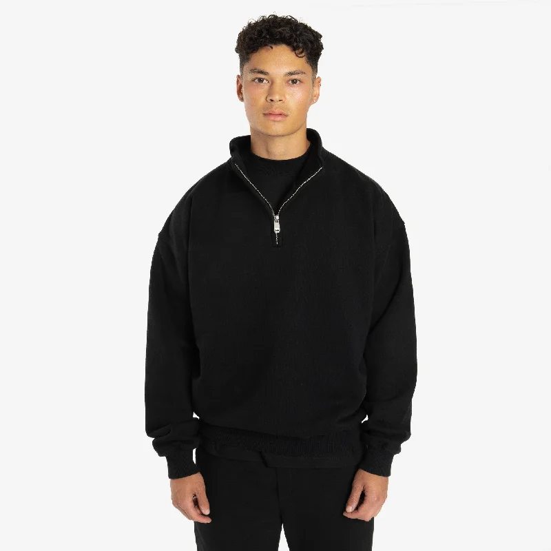 Quarter Zip Sweatshirt - Black