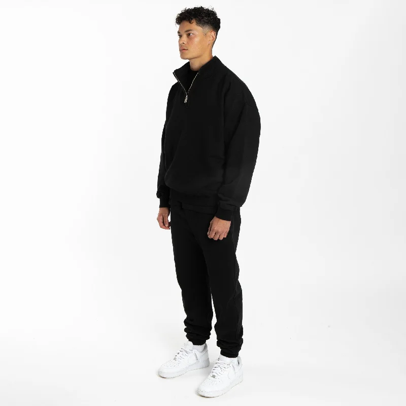 Quarter Zip Sweatshirt - Black