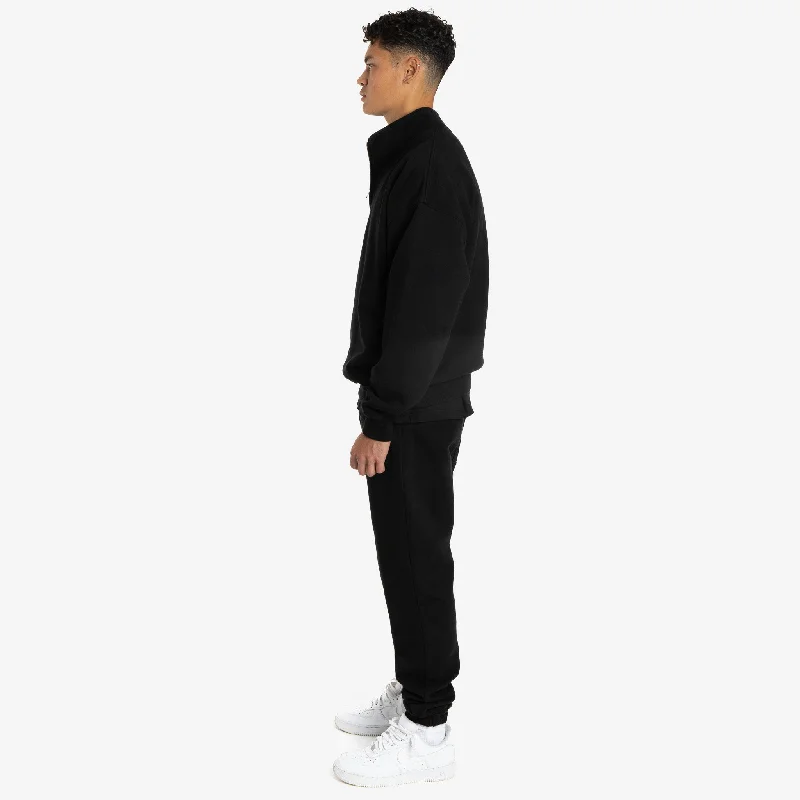 Quarter Zip Sweatshirt - Black