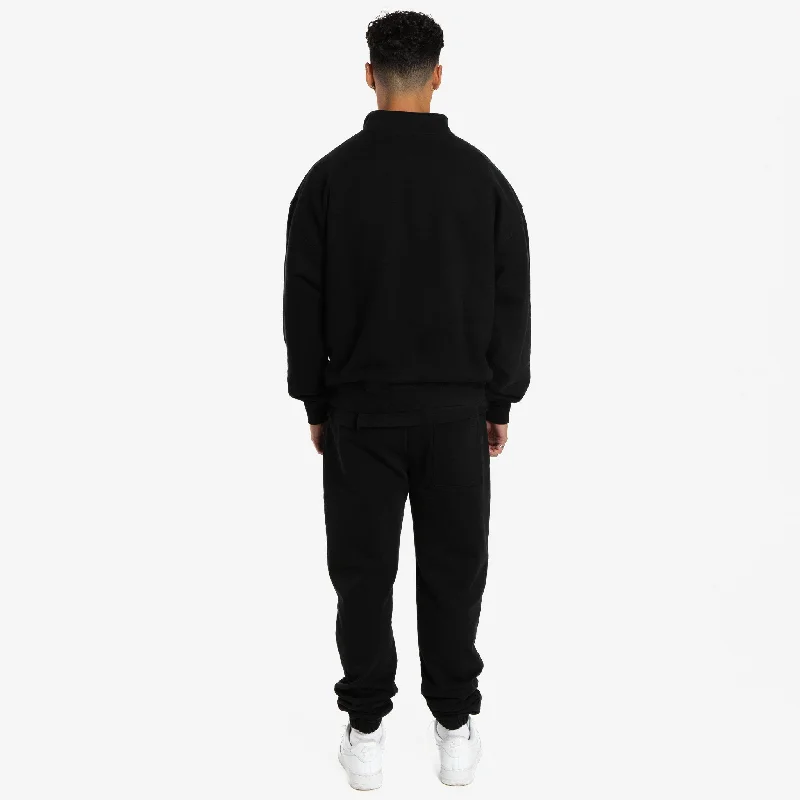 Quarter Zip Sweatshirt - Black