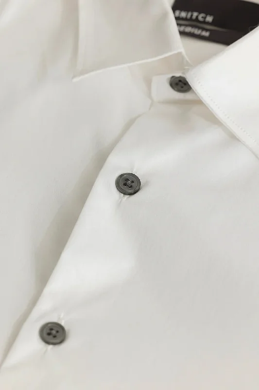 Quinnie White Plain Shirt