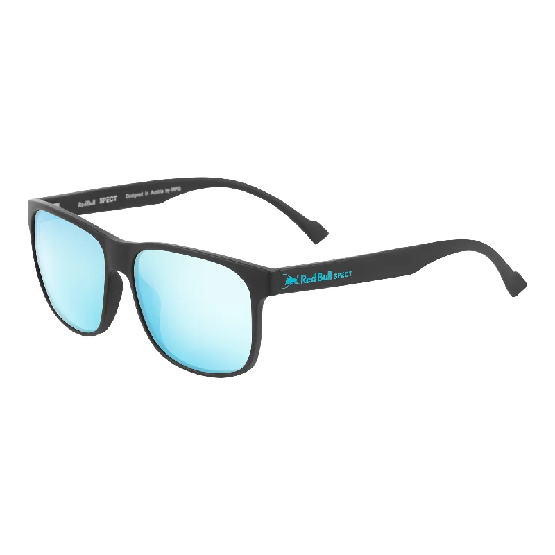 One Size / Black with Blue Mirror Lens