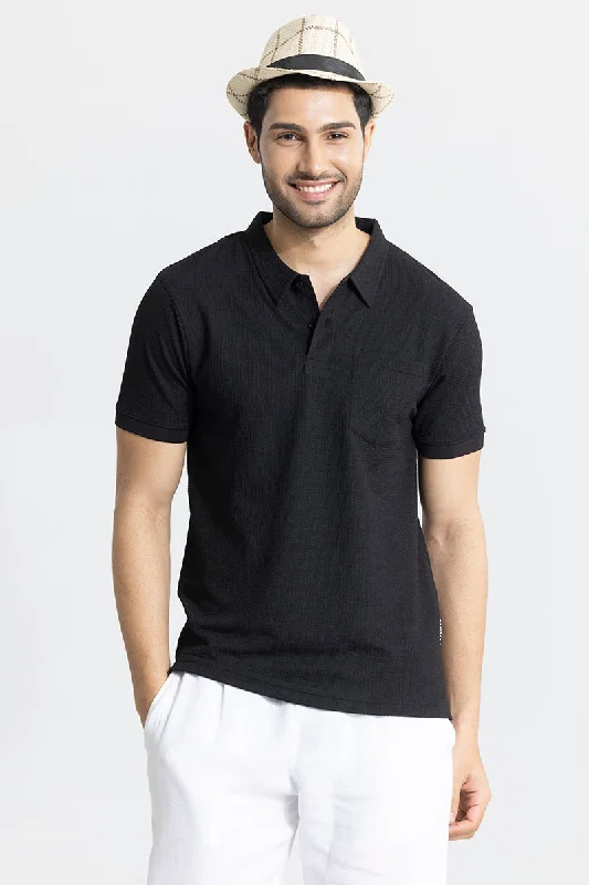 Roller Black Polo T-Shirt