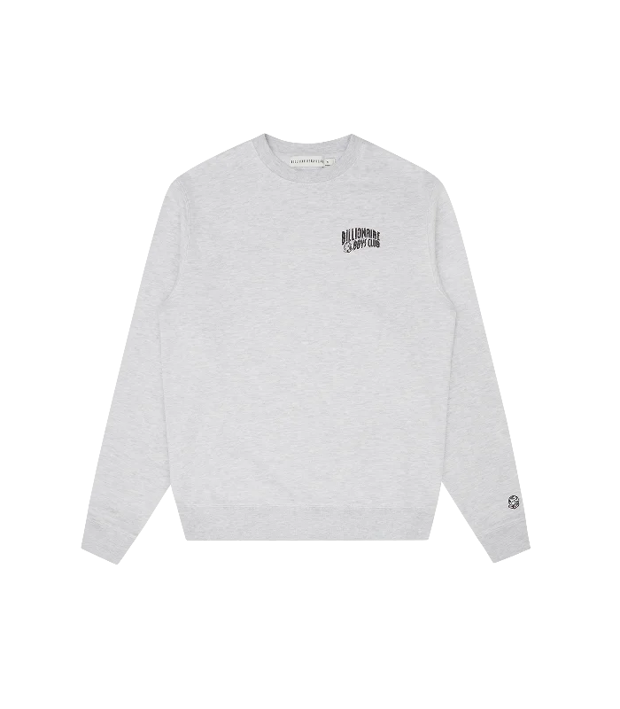 SMALL ARCH LOGO CREWNECK - HEATHER ASH