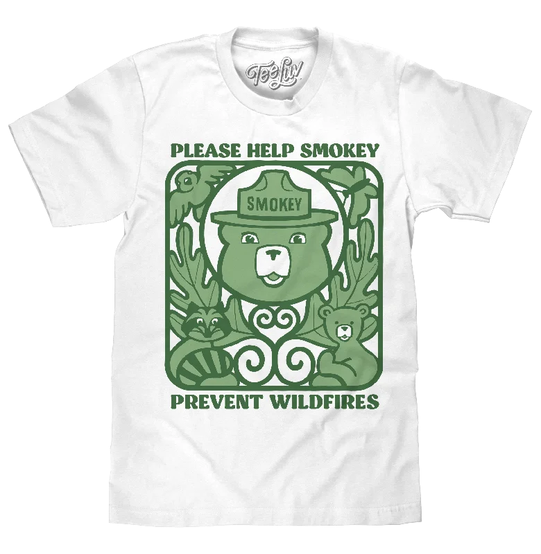 Smokey Bear Prevent Wildfires T-Shirt - White