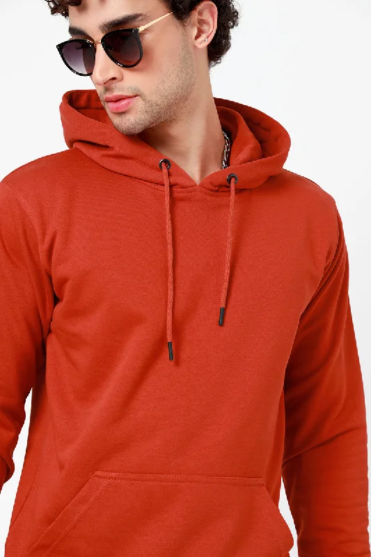 Solid Brick Red Hoodie