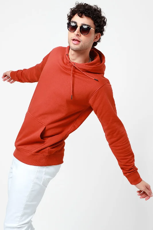 Solid Brick Red Hoodie