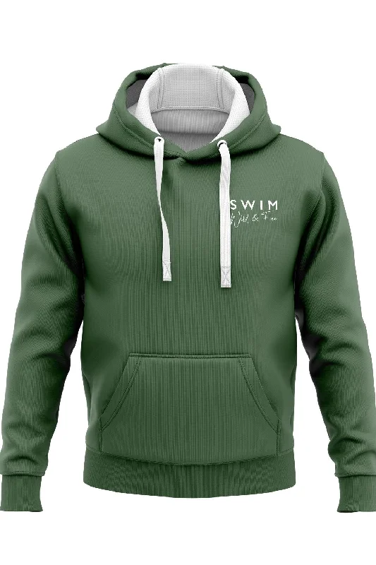 Swim Wild & Free Unisex Organic Pop-Over Hoodie