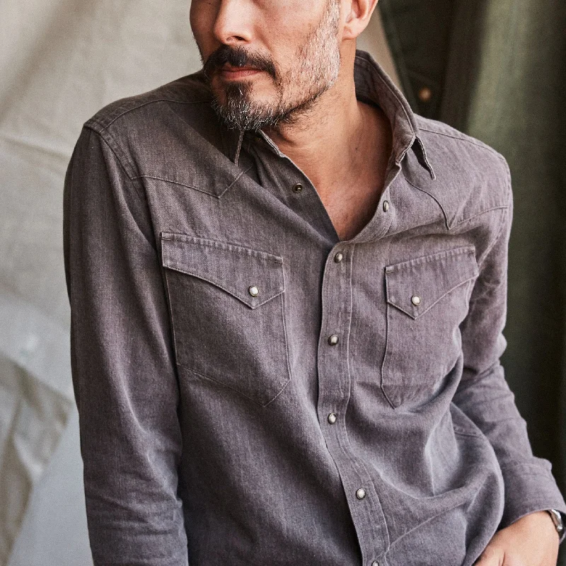 The Western Shirt in Soil Pigment Selvage Denim