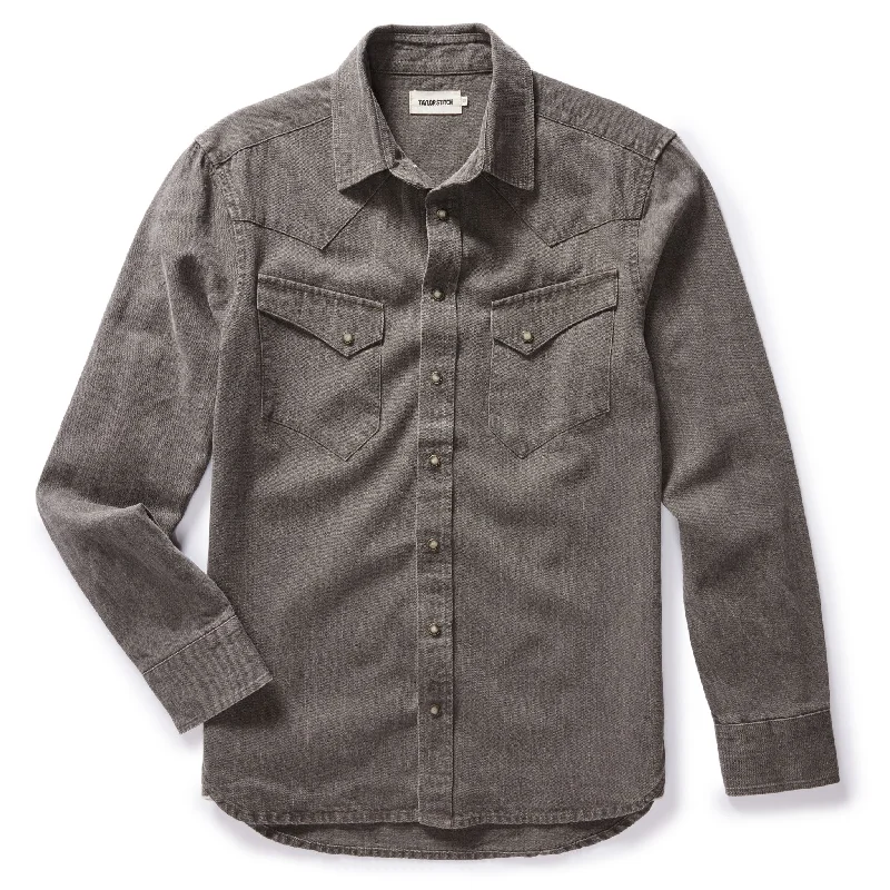 The Western Shirt in Soil Pigment Selvage Denim