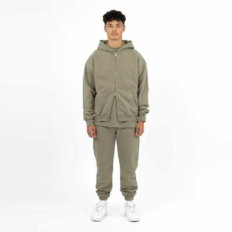 Zip Hoodie - Olive