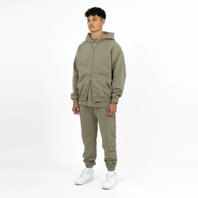 Zip Hoodie - Olive