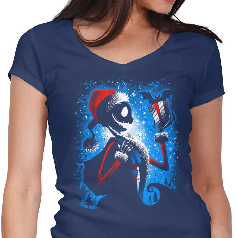 Women's V-Neck / Navy / S