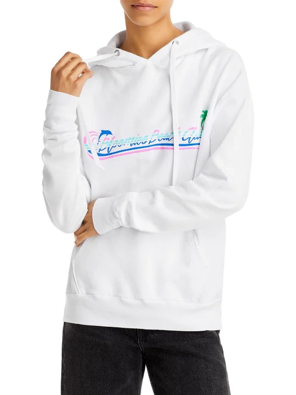 Beach Club Womens Supima Cotton Graphic Hoodie