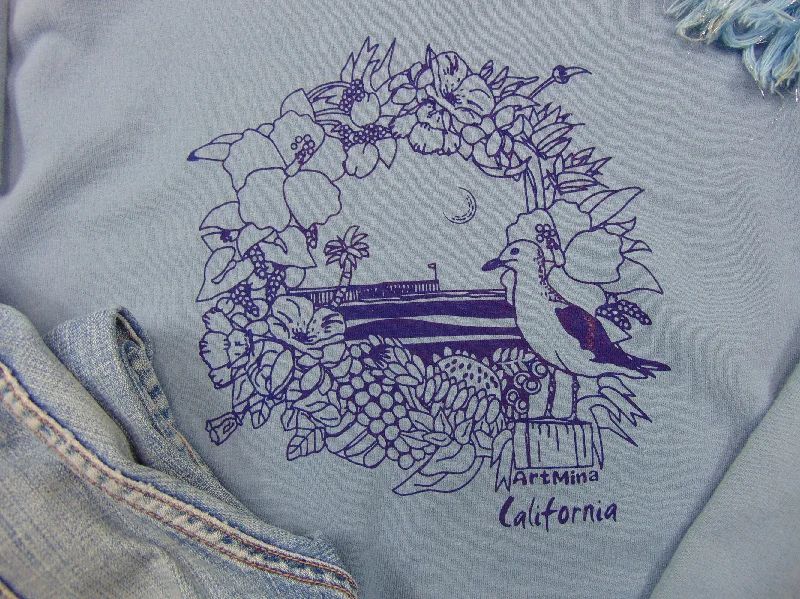 Unisex Sweatshirt ""California Pier""[American Grown Cotton] FREE SHIPPING