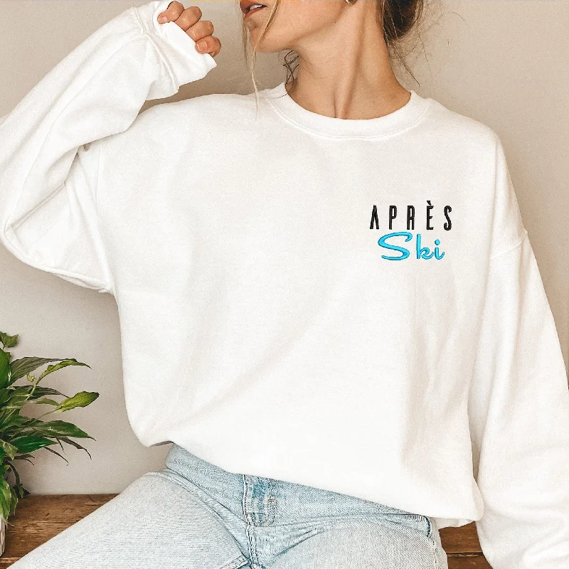 Apres Ski Embroidered Sweatshirt, Elevate Your Winter Wardrobe, ES025