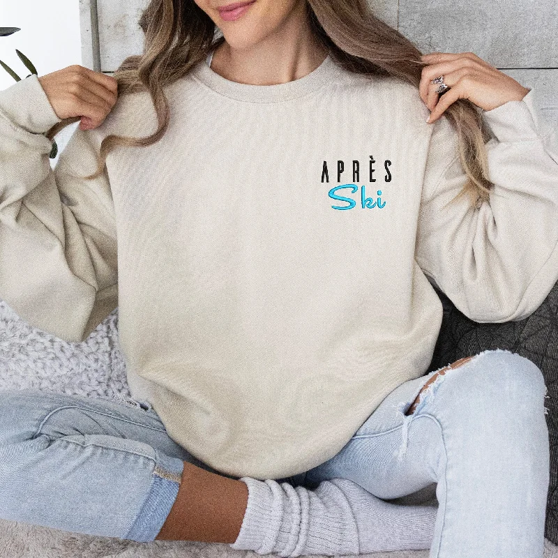 Apres Ski Embroidered Sweatshirt, Elevate Your Winter Wardrobe, ES025