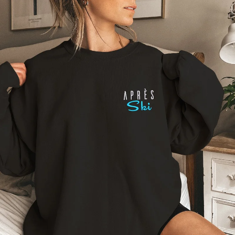 Apres Ski Embroidered Sweatshirt, Elevate Your Winter Wardrobe, ES025