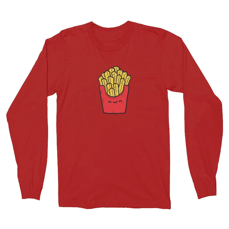 Fast Food Fries Long Sleeve Unisex T-Shirt  Matching Family Comic Cartoon