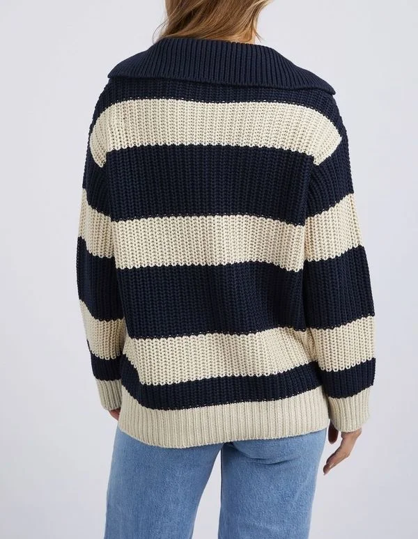 Foxwood Estella Stripe Knit Navy & Off White