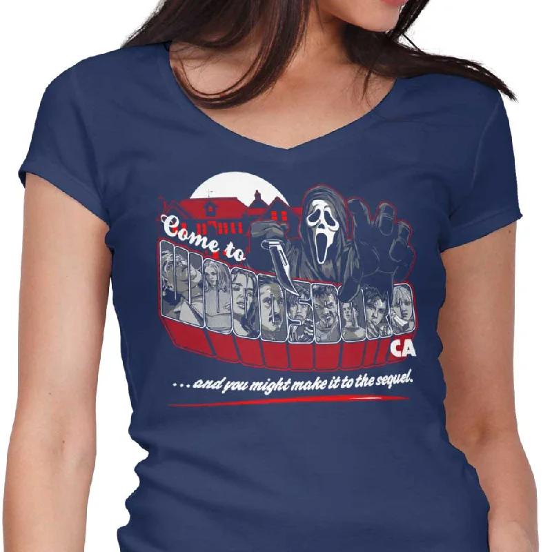 Women's V-Neck / Navy / S