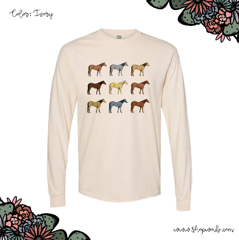 Horse Colors LONG SLEEVE T-Shirt (S-3XL) - Multiple Colors! (Copy)