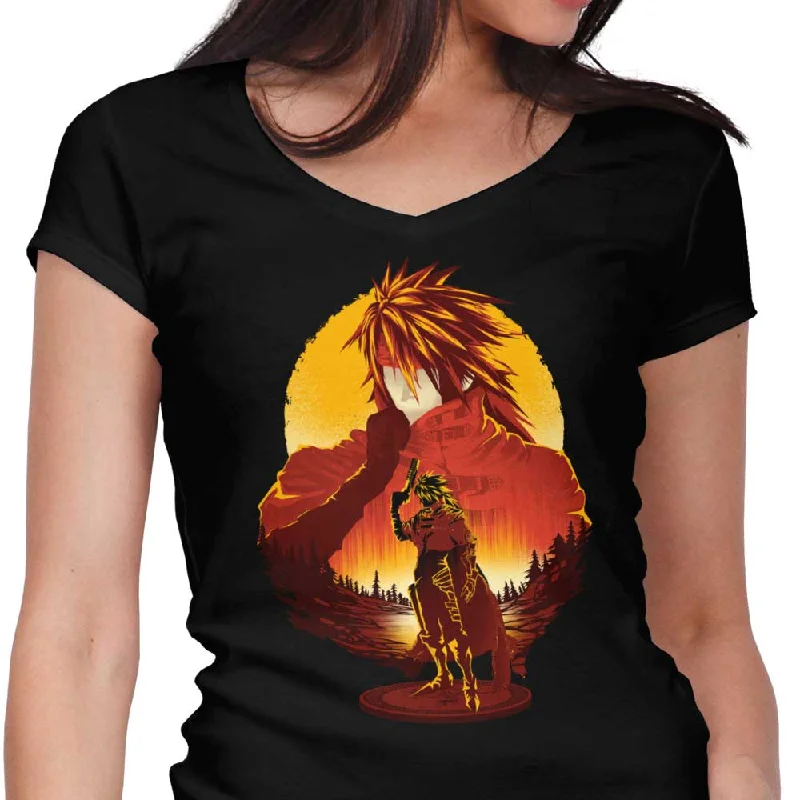 Crimson Sunset - Women's V-Neck