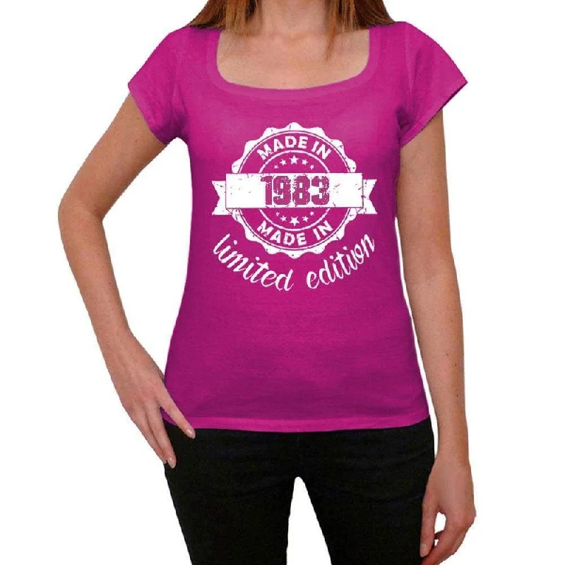 Made in 1983 Limited Edition Women's T-shirt Pink Birthday Gift 00427