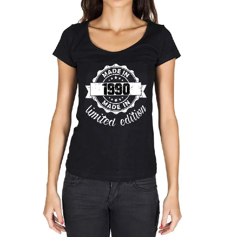 Made in 1990 Limited Edition Women's T-shirt Black Birthday Gift 00426