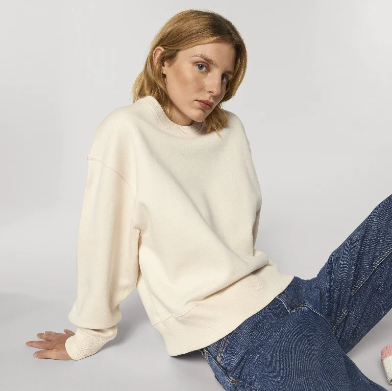 Radder Oversized Brushed Crewneck | NATURAL RAW