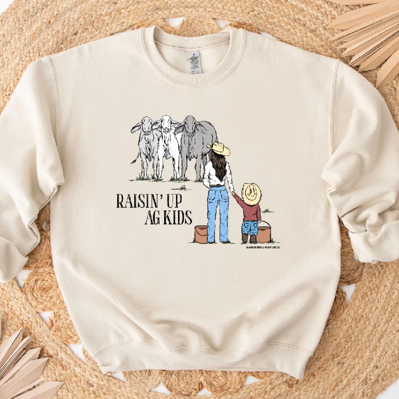 Raisin Up Ag Kids Cattle Crewneck (S-3XL) - Multiple Colors!