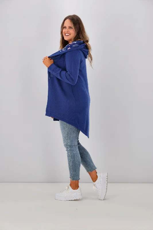 Shine On Label Big Dreams Merino Cardigan Atlantic Blue