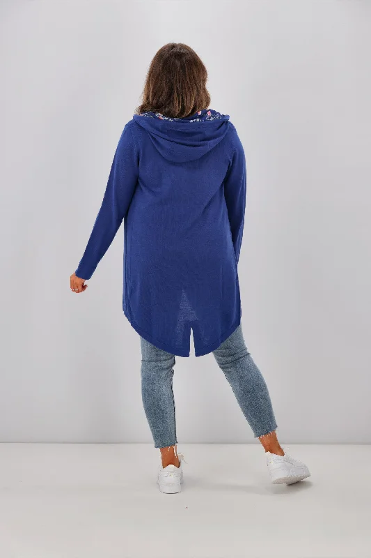 Shine On Label Big Dreams Merino Cardigan Atlantic Blue