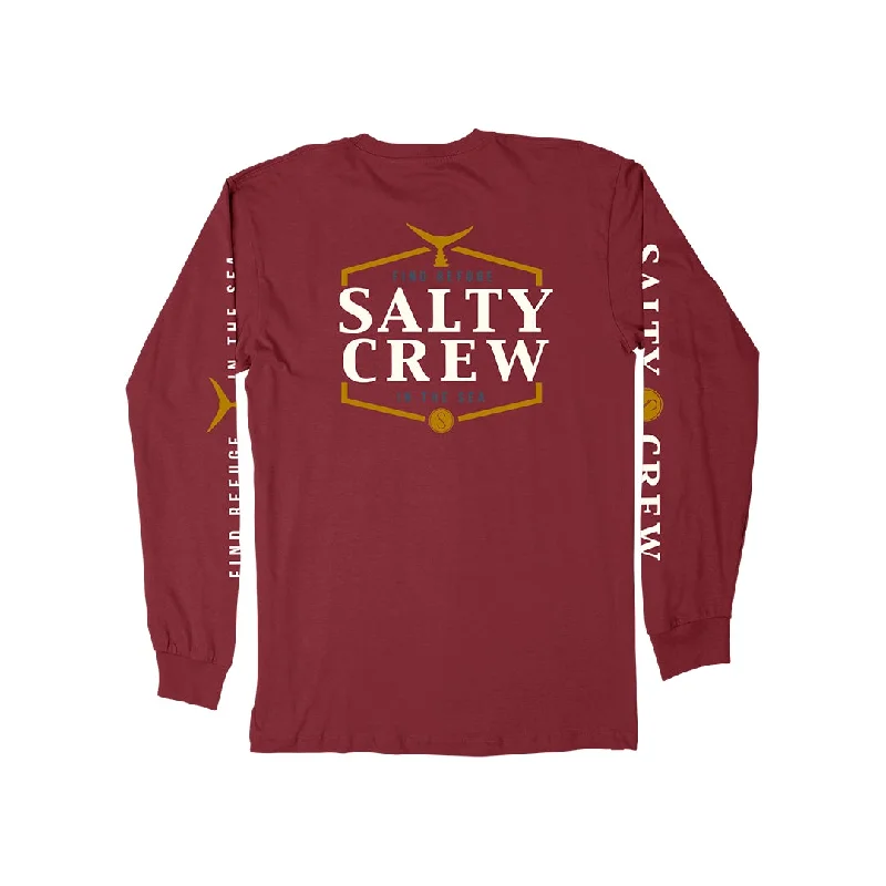 SKIPJACK PREMIUM L/S TEE - BURGUNDY