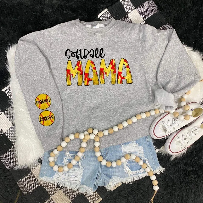 Softball/Baseball Mama Custom Name Tee