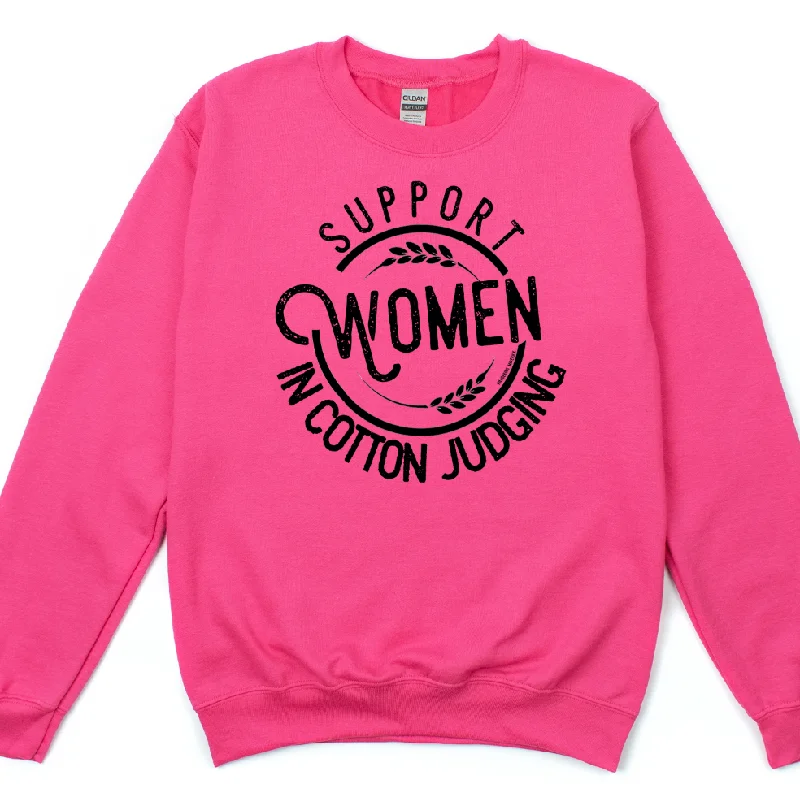 Support Women in Cotton Judging Crewneck (S-3XL) - Multiple Colors!