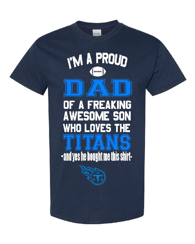 Tennessee Titans Proud Dad Son T-Shirt