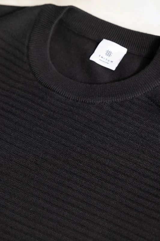 Wabble Line Black Sweater