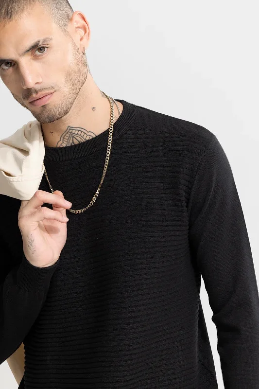 Wabble Line Black Sweater