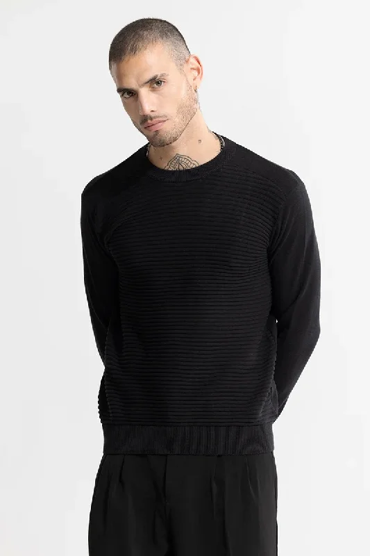 Wabble Line Black Sweater