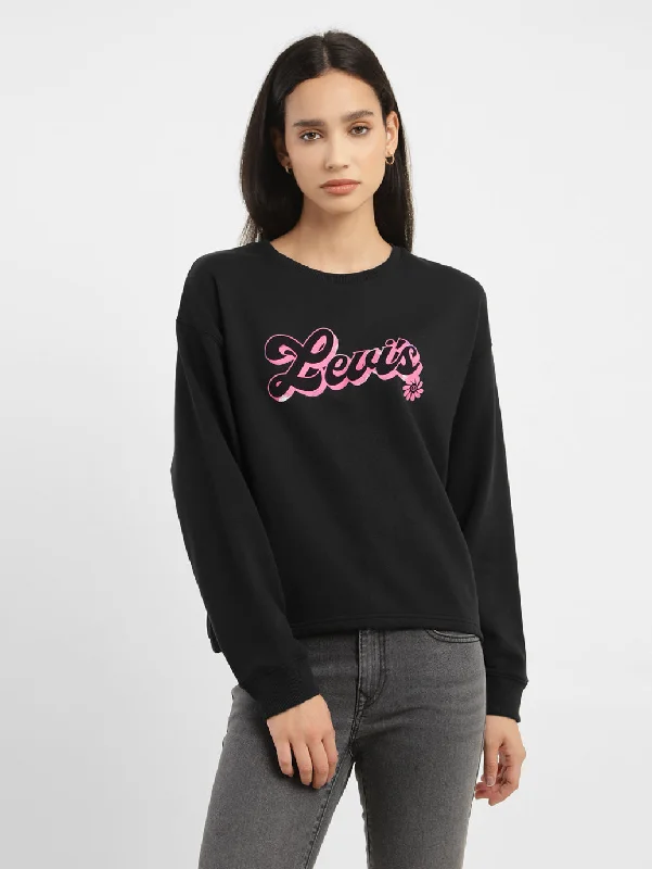 Women's Brand Logo Crew Neck Sweatshirt