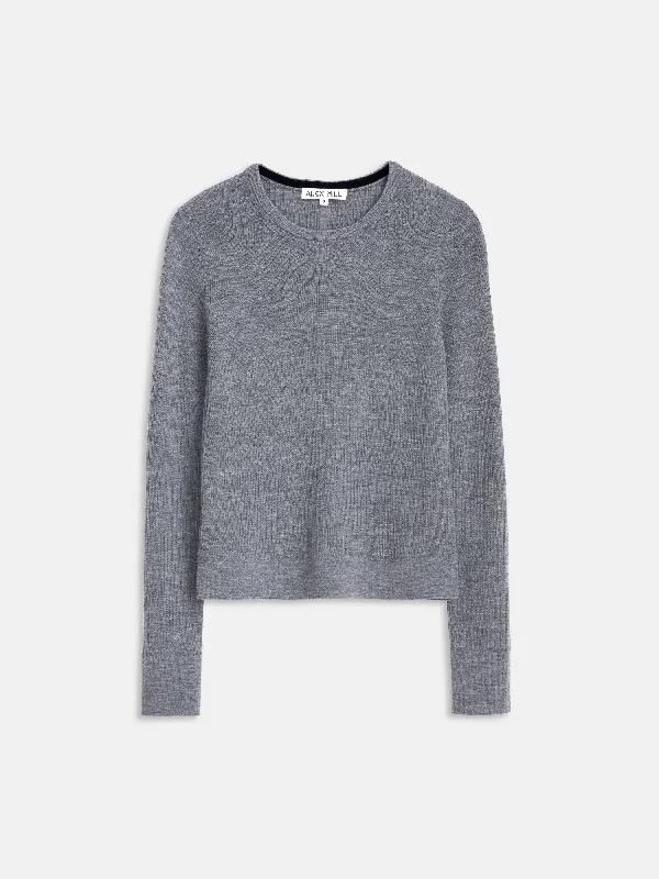 Ava Crewneck Sweater In Extra Fine Merino