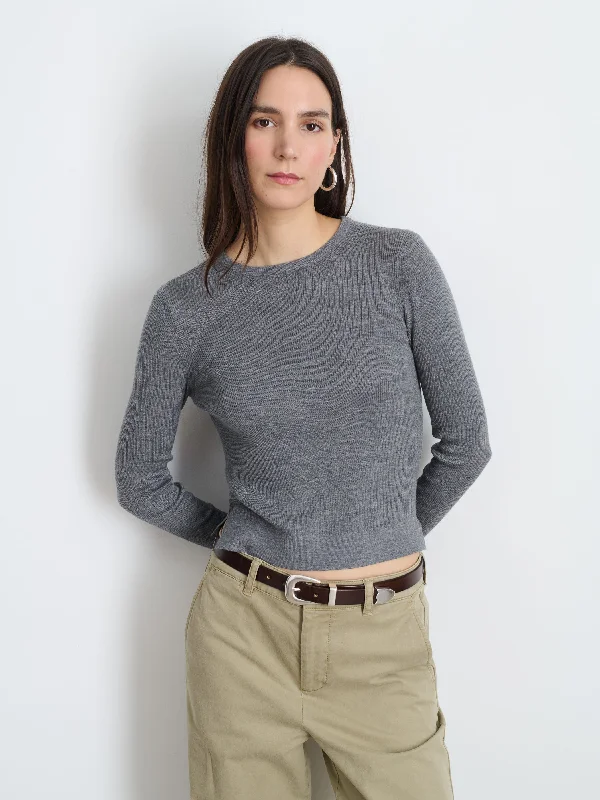 Ava Crewneck Sweater In Extra Fine Merino