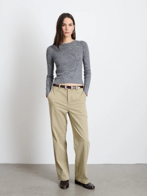 Ava Crewneck Sweater In Extra Fine Merino