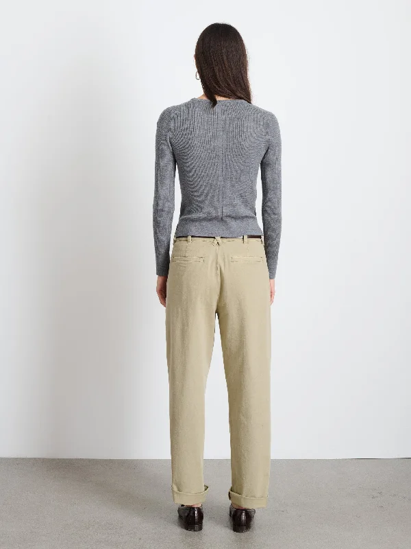 Ava Crewneck Sweater In Extra Fine Merino