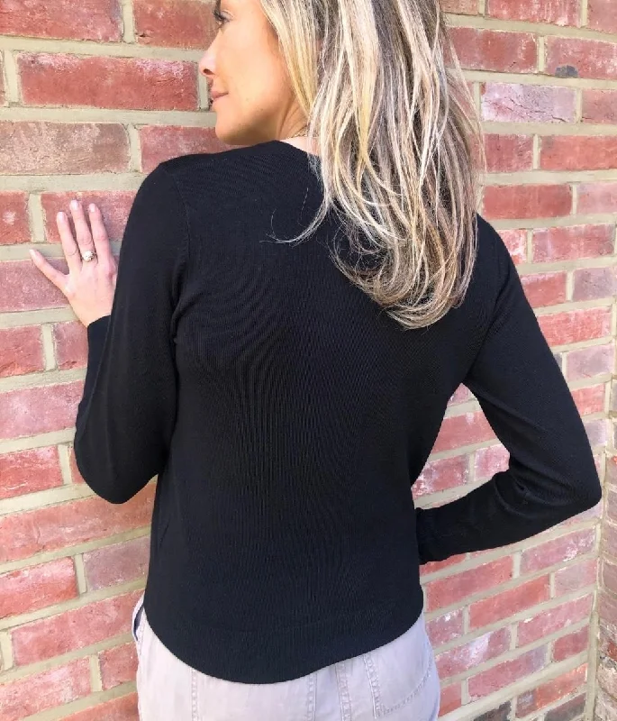 Black Classic Cardigan