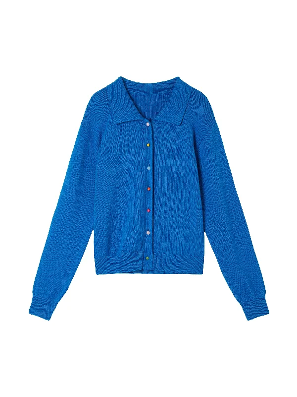 Candy Button Cardigan - Blue